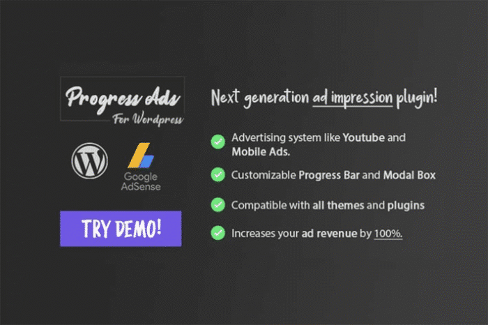progress ads wordpress adsense banner plugin