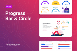 progress bar and progress circle for elementor