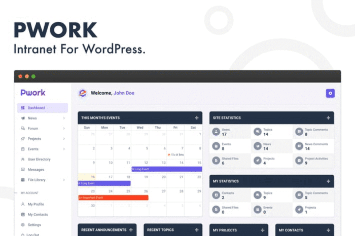 pwork intranet for wordpress