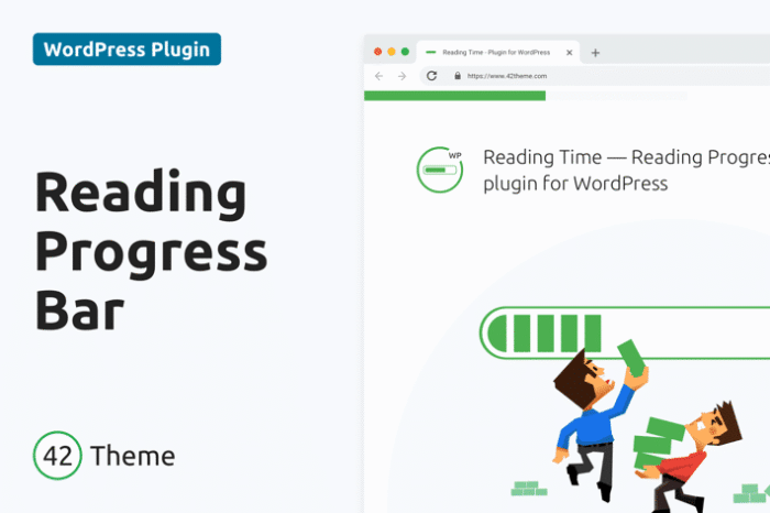reading time reading progress bar for wordpress
