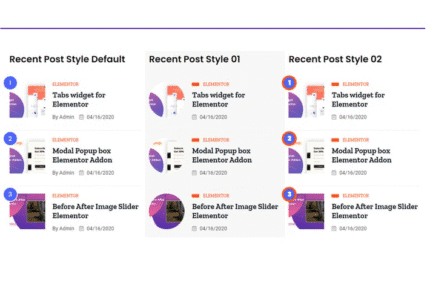 recent posts widget for elementor