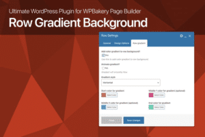 row gradient background for wpbakery page builder