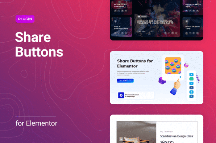 share buttons for elementor