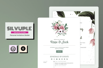 silvuple elementor invitations builder