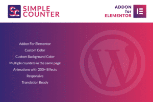 simple counter for elementor wordpress plugin