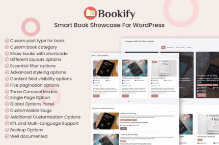 smart book showcase for wordpress