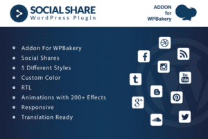 social share addons for wpbakery page builder