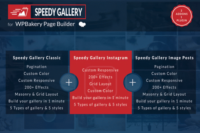 speedy gallery addons for wpbakery page builder