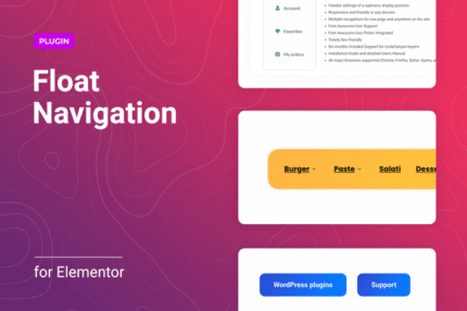sticky navigation menu for elementor