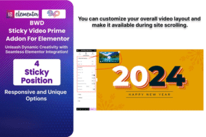 sticky video prime addon for elementor