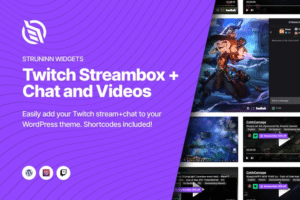 struninn twitch streambox and chat for elementor