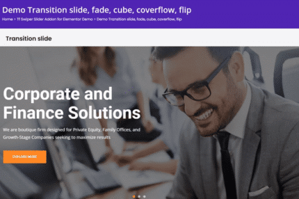 swiper slider widget for elementor