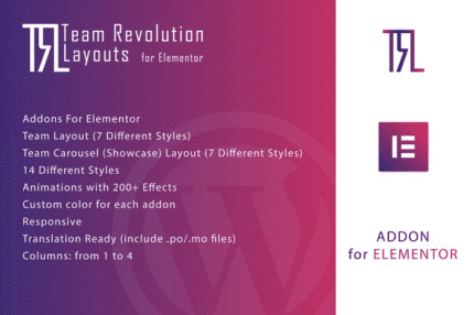 team revolution layouts for elementor