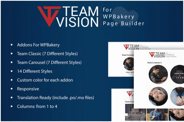 teamvision team addons for wpbakery page builder