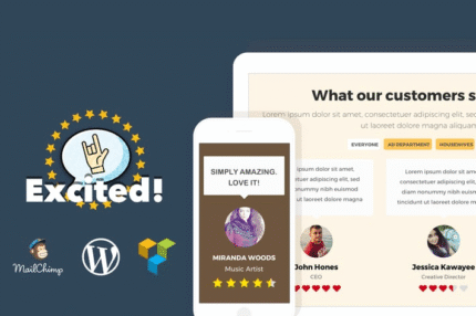 testimonials showcase for wordpress excited