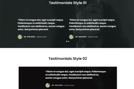 testimonials widget for elementor
