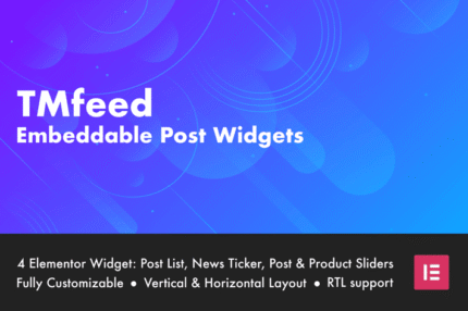 tmfeed embeddable post widgets for elementor