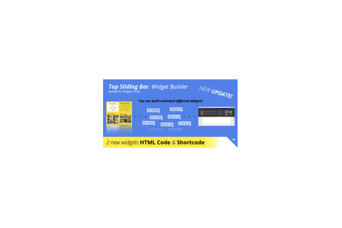 top sliding bar wordpress widgets