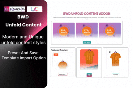 unfold content addon for elementor