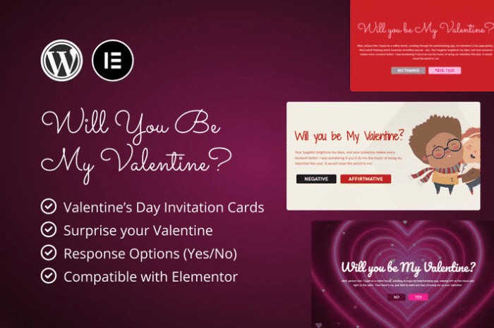 valentine s day invitations for elementor