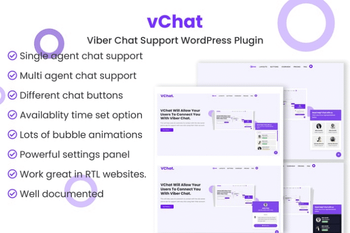 vchat viber chat support wordpress plugin