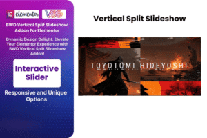 vertical split slideshow addon for elementor