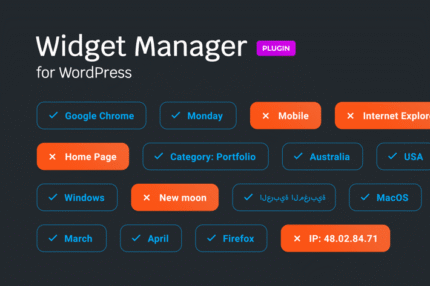 widget manager for wordpress