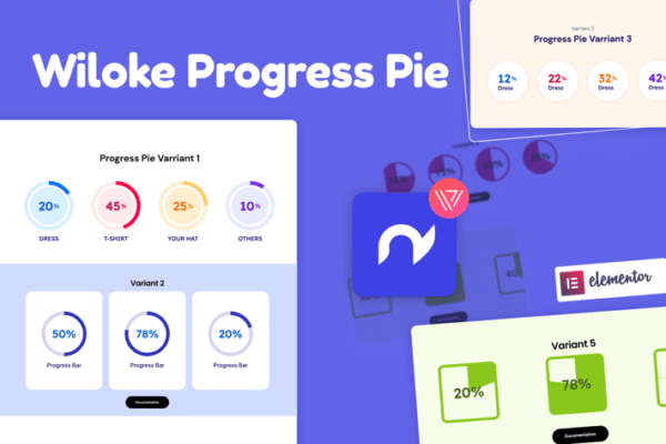 wiloke progress pie for elementor