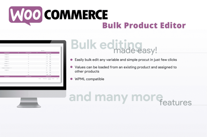 woocommerce bulk product editor
