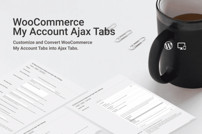 woocommerce myaccount ajax tabs