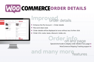 woocommerce order details