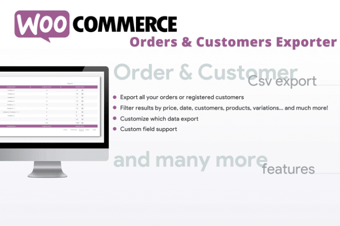 woocommerce orders customers exporter