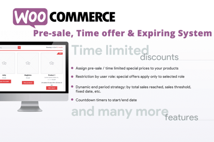 woocommerce pre sale time offer expiring system