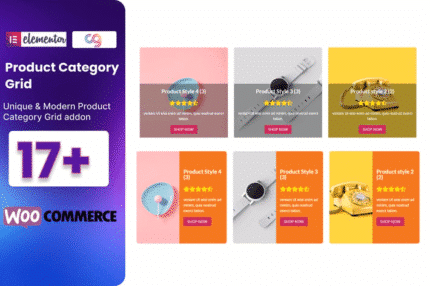 woocommerce product category grid elementor addon