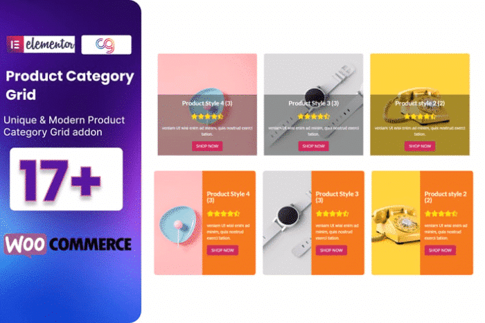 woocommerce product category grid elementor addon