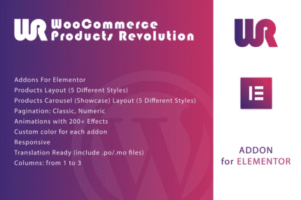 woocommerce products revolution for elementor
