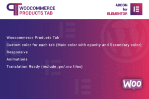 woocommerce products tab for elementor