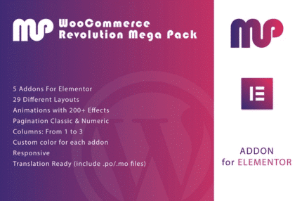 woocommerce revolution mega pack for elementor