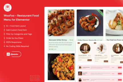 woofoo restaurant food menu for elementor