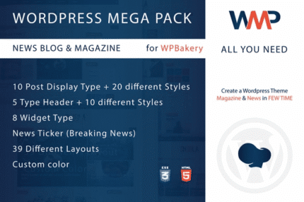 wordpress mega pack for wpbakery news