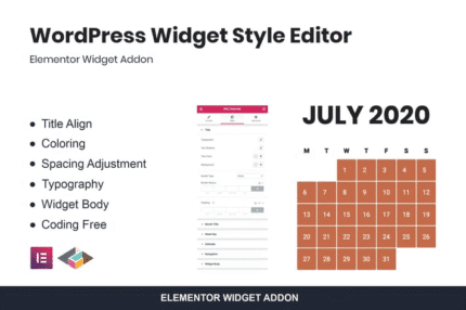 wordpress widget style editor elementor addon