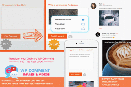 wp comment images and videos