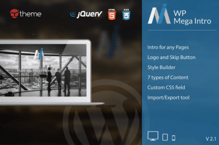 wp mega intro amazing intro pages for wp