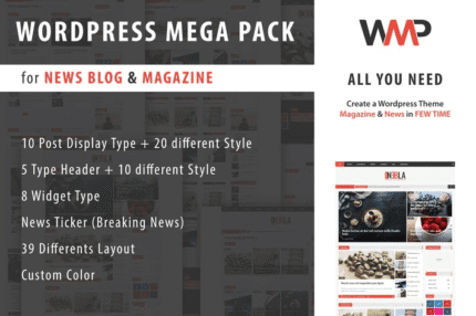 wp mega pack for news blog and magazine
