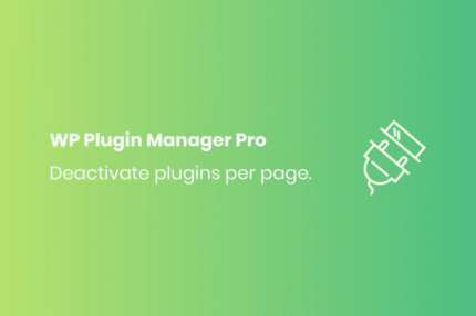 wp plugin manager pro deactivate plugin per page
