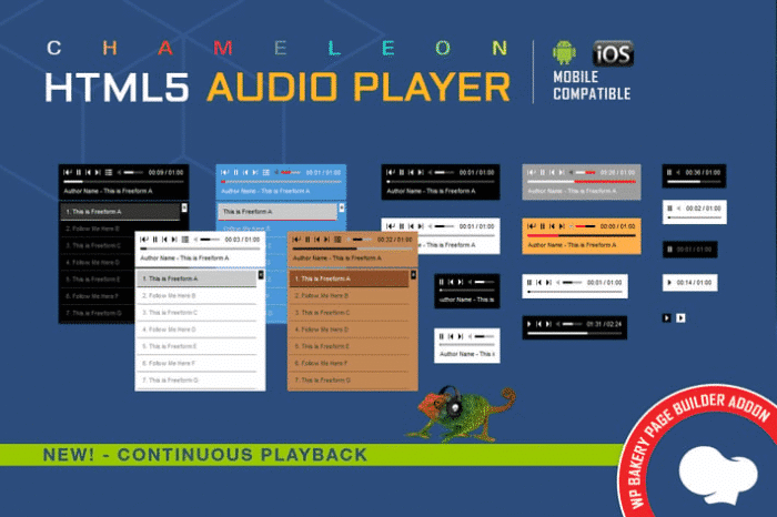 wpbakery addon chameleon audio player