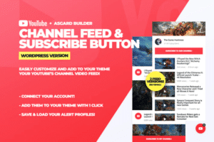 youtube channel feeds and subscribe box plugin