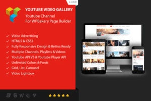 youtube gallery addon for wpbakery page builder