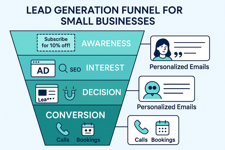 Lead Generation Funnel for Small Businesses (2025)
